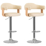 Barkrukken Gebogen Hout En Kunstleer Kleurig