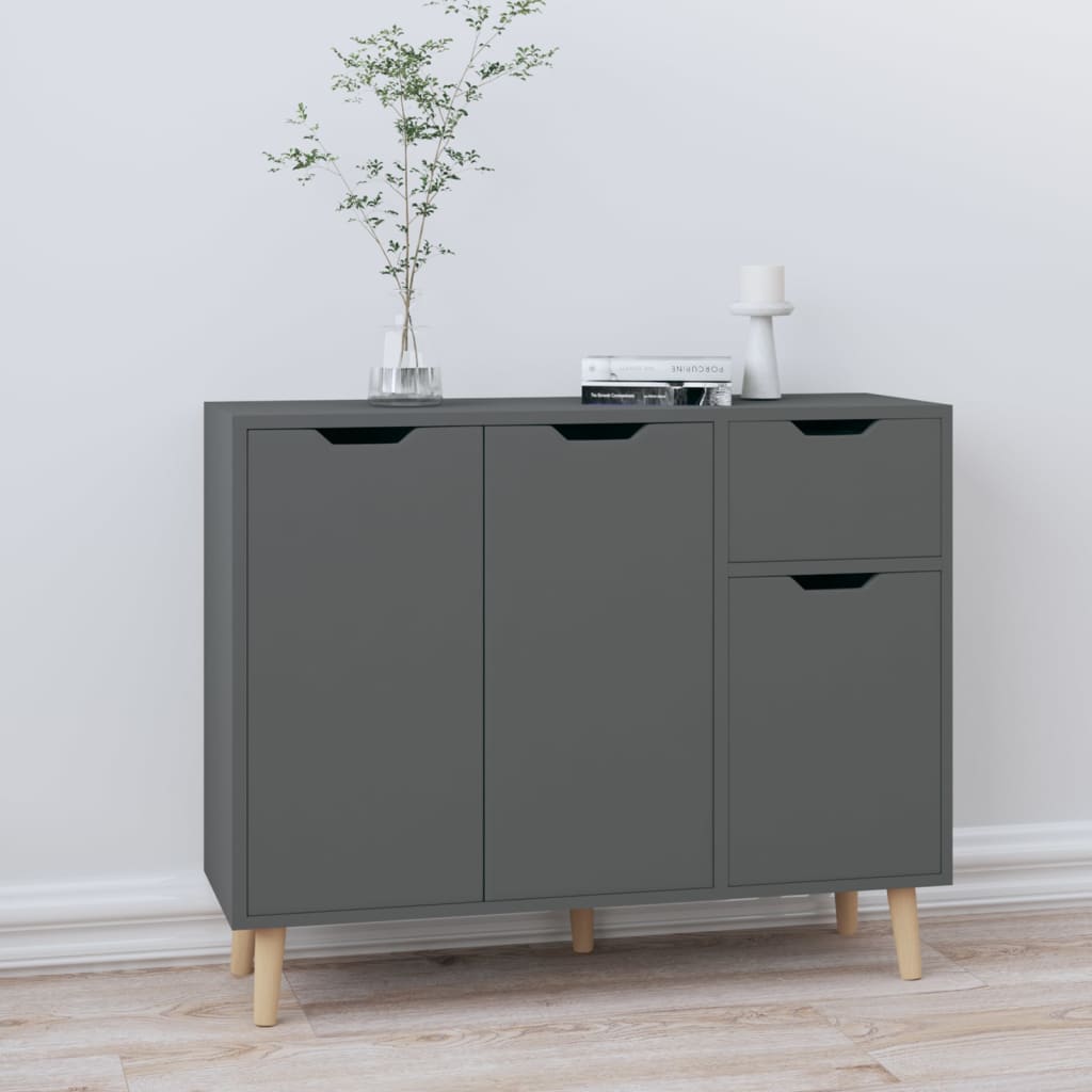 Dressoir 90X30X72 Bewerkt Hout