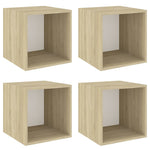 Wandkasten 37X37X37 Cm Bewerkt Hout Kleur
