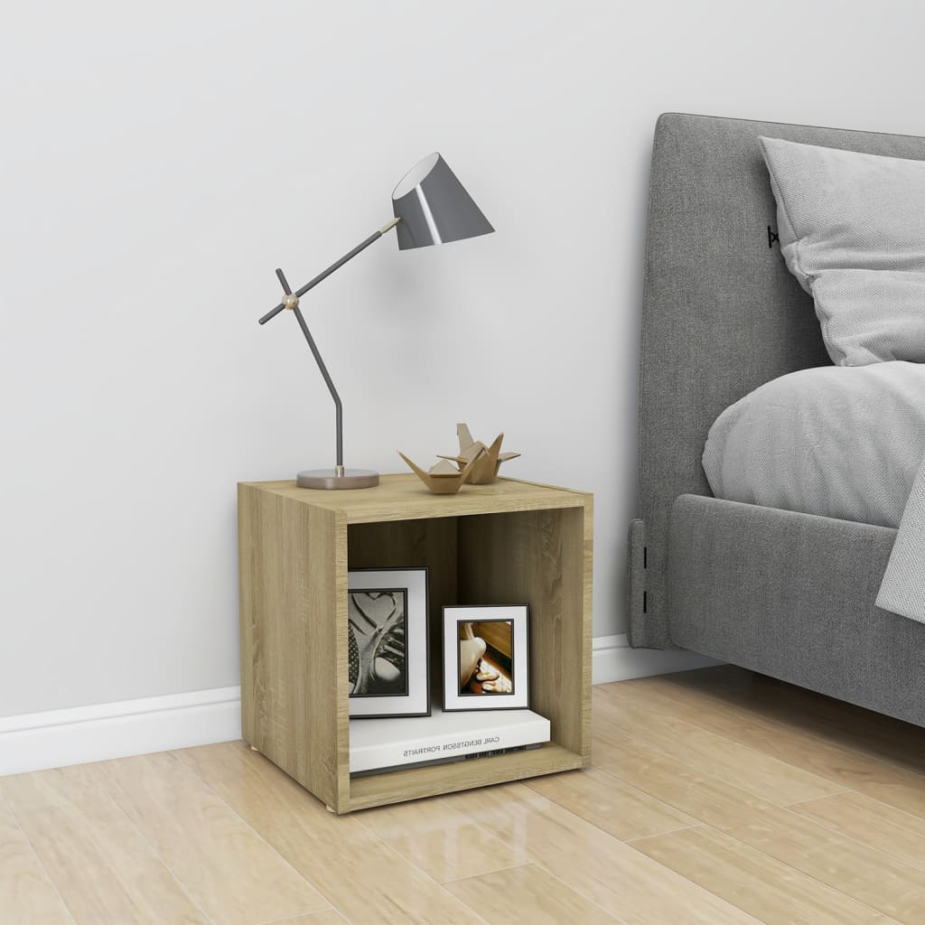 Tv-Meubel 37X35X37 Cm Bewerkt Hout