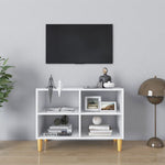 Tv-Meubel Met Massief Houten Poten 69,5X30X50 Cm