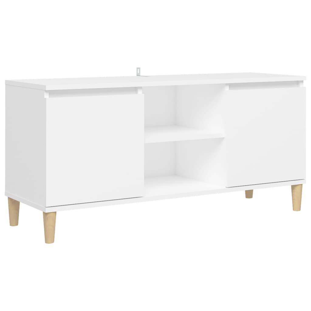 Tv-Meubel Met Massief Houten Poten 03,5X35X50 Cm