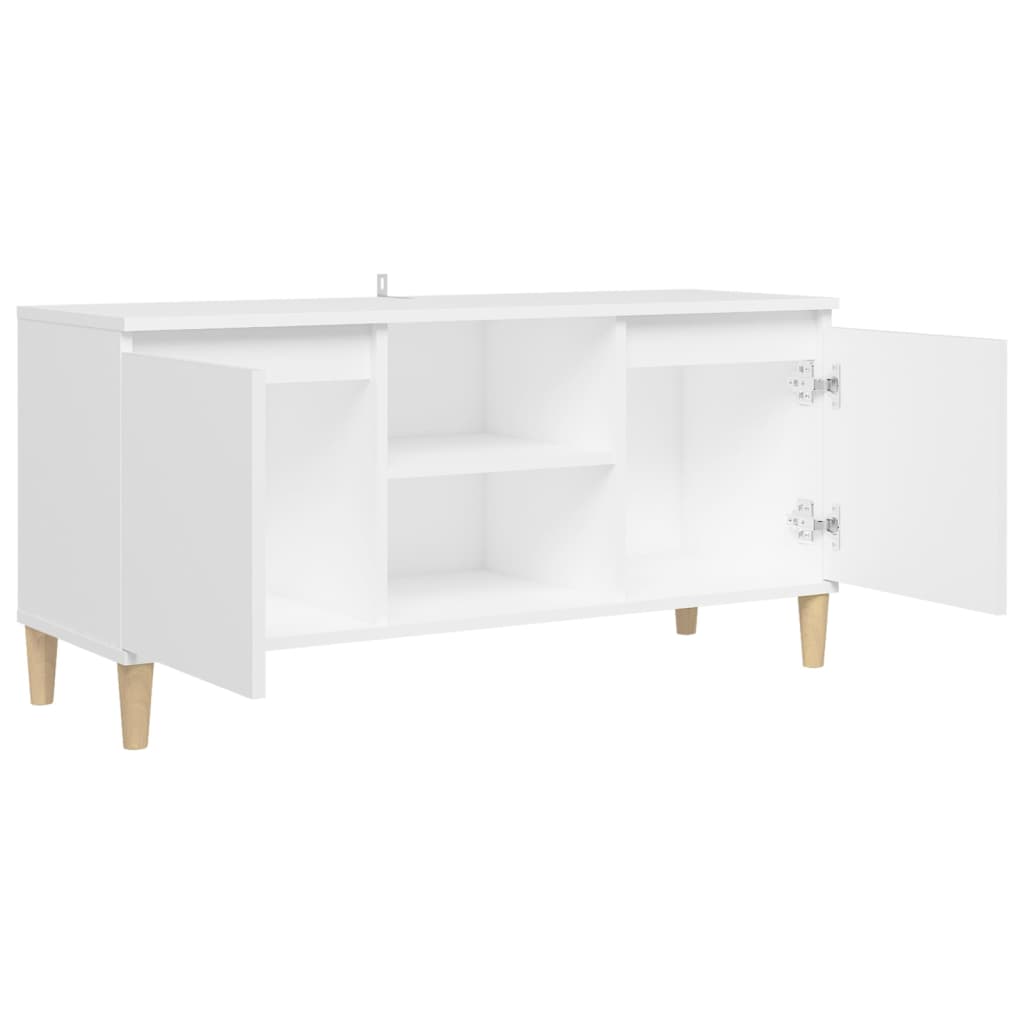 Tv-Meubel Met Massief Houten Poten 03,5X35X50 Cm