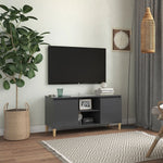 Tv-Meubel Met Massief Houten Poten 03,5X35X50 Cm