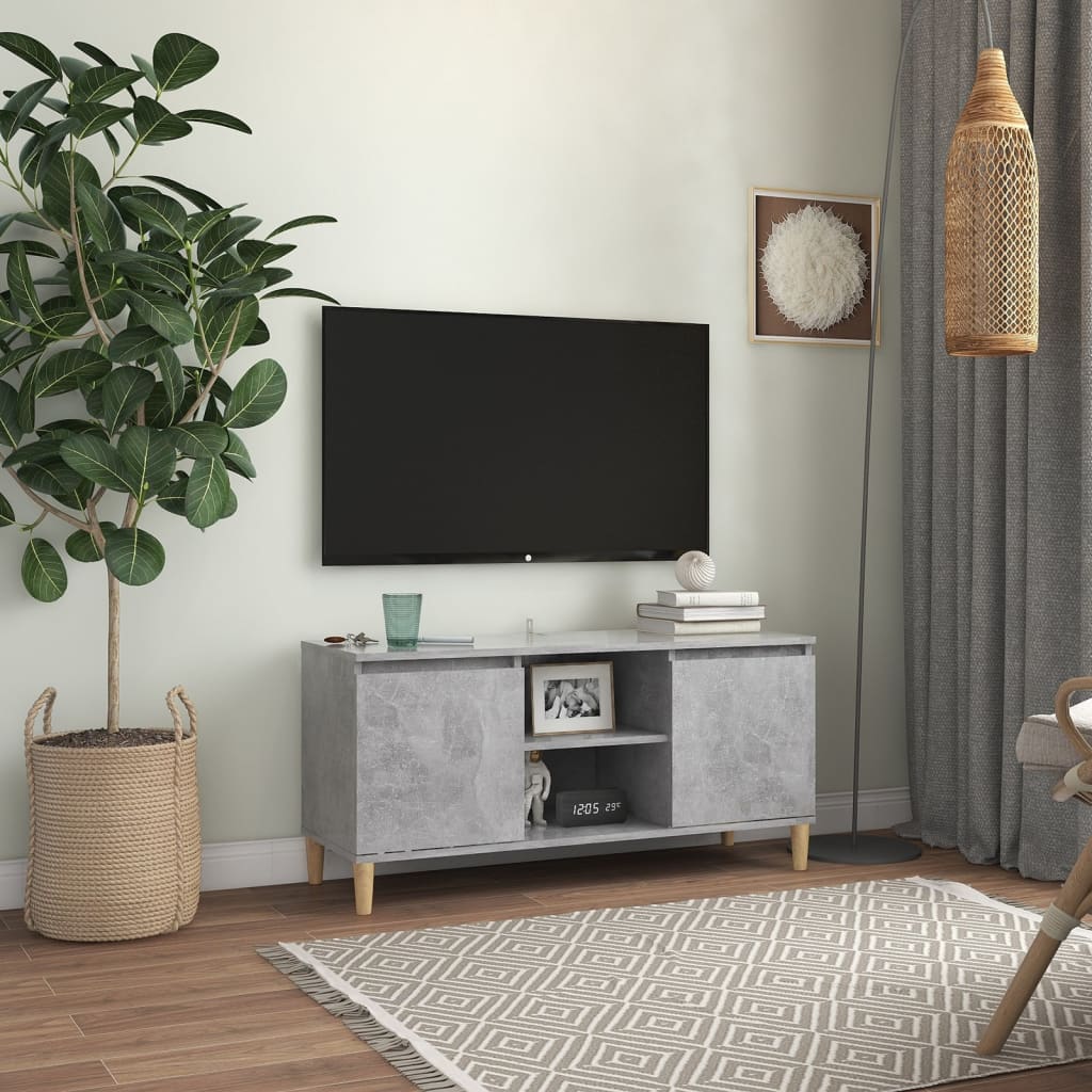 Tv-Meubel Met Massief Houten Poten 03,5X35X50 Cm