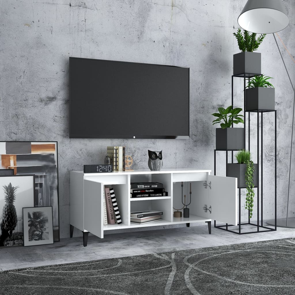 Tv-Meubel Met Metalen Poten 03,5X35X50 Cm