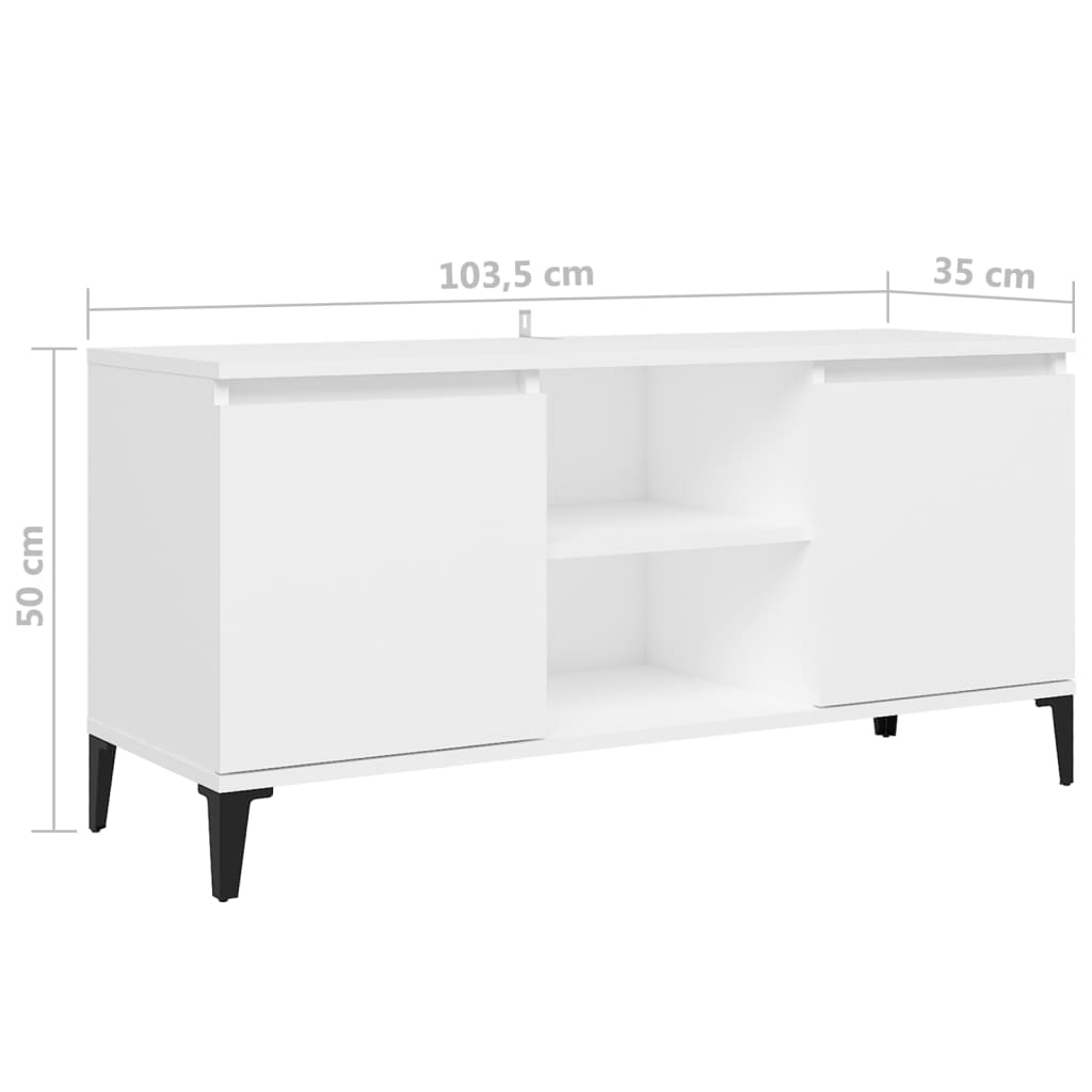 Tv-Meubel Met Metalen Poten 03,5X35X50 Cm