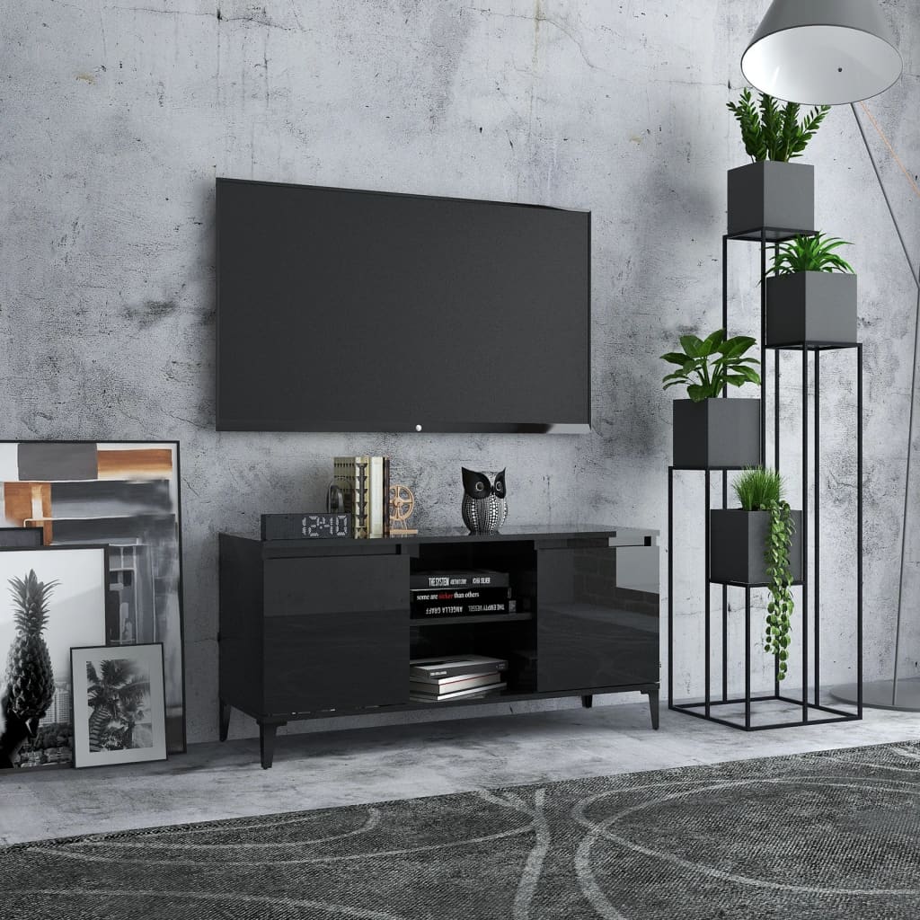 Tv-Meubel Met Metalen Poten 03,5X35X50 Cm