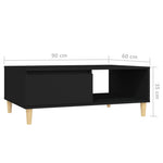 Salontafel 90X60X35 Cm Bewerkt Hout