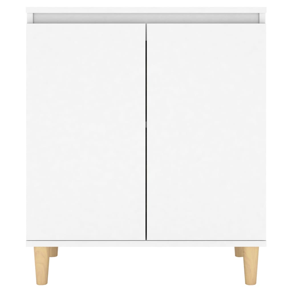 Dressoir Met Massief Houten Poten 60X35X70 Cm Bewerkt Hout