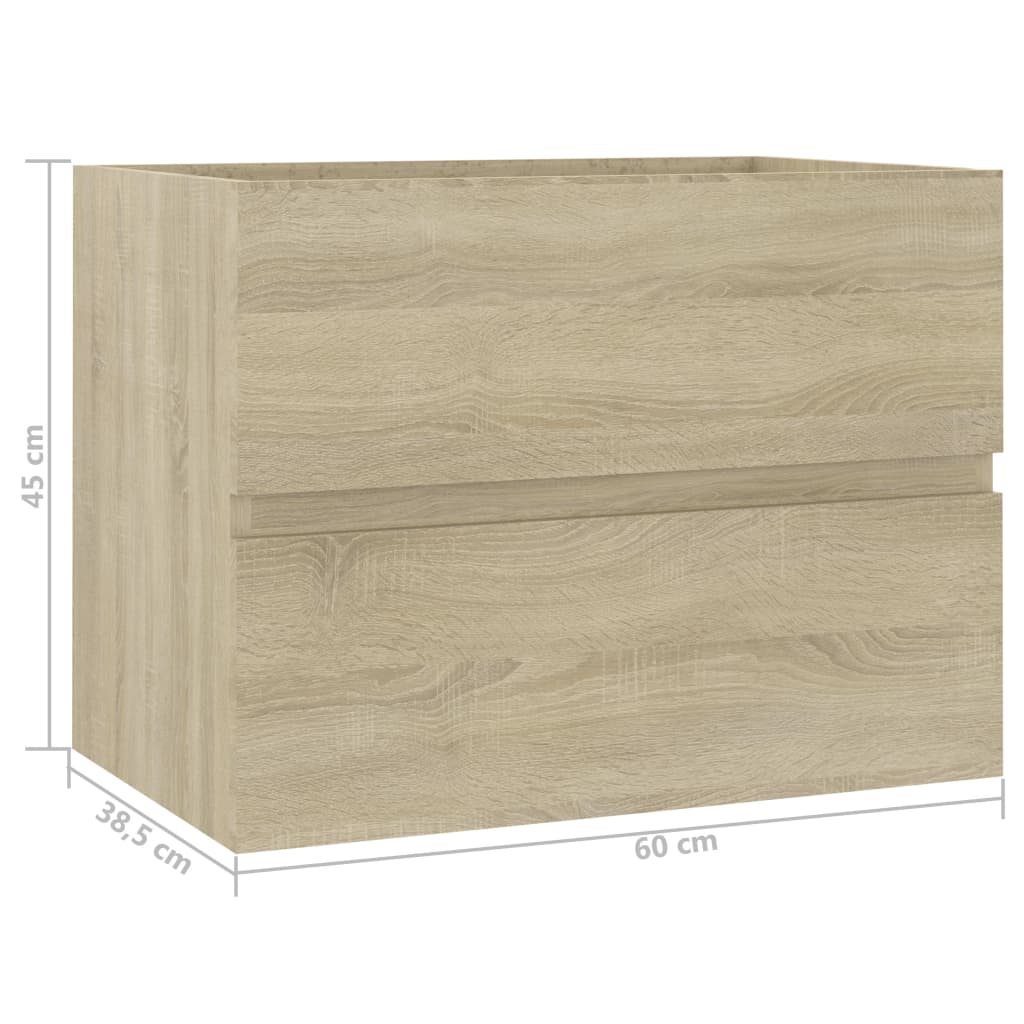 Wastafelkast Met Ingebouwde Wastafel Bewerkt Hout