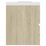 Wastafelkast Met Ingebouwde Wastafel Bewerkt Hout