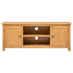 Tv-Meubel 110X35X44 Cm Massief Eikenhout