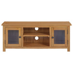 Tv-Meubel 110X35X44 Cm Massief Eikenhout