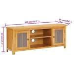 Tv-Meubel 110X35X44 Cm Massief Eikenhout