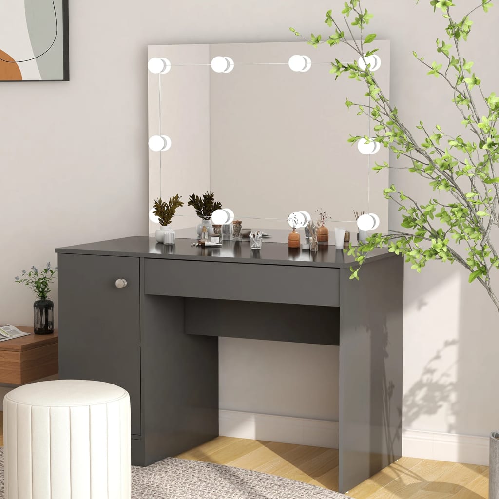 Kaptafel Met Led-Verlichting 110X55X145 Cm Mdf
