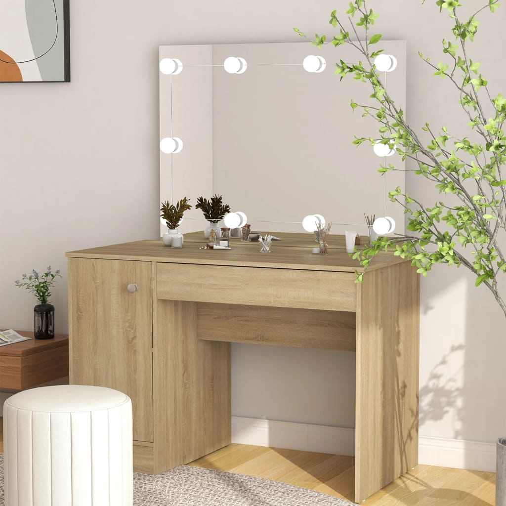 Kaptafel Met Led-Verlichting 110X55X145 Cm Mdf