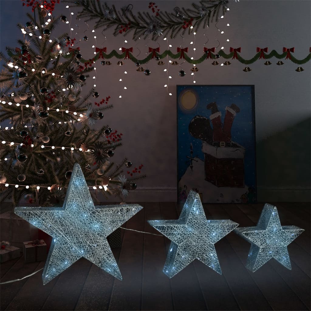 Kerstdecoratiesterren Led Buiten Binnen Mesh