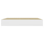 Wandschap Zwevend 23X23,5X3,8 Cm Mdf Kleurig En Eiken En Wit