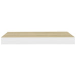 Wandschappen Zwevend 40X23X3,8 Cm Mdf Kleurig En Eiken En Wit