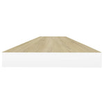 Wandschappen Zwevend 90X23,5X3,8 Cm Mdf Kleurig Eiken En Wit