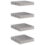 Wandschappen Zwevend 23X23,5X3,8 Cm Mdf Betongrijs