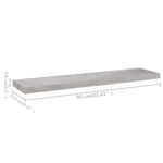 Wandschappen Zwevend 90X23,5X3,8 Cm Mdf Betongrijs