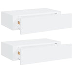 Wandschappen Met Lade 40X23,5X10 Cm Mdf Wit