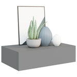 Wandschappen Met Lade 40X23,5X10 Cm Mdf Grijs