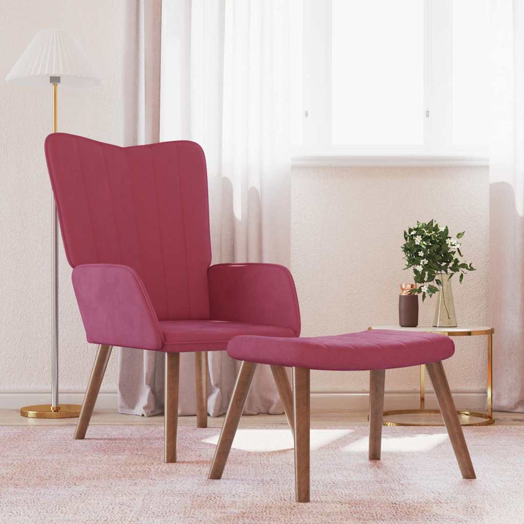 Relaxstoel Met Voetenbank Fluweel