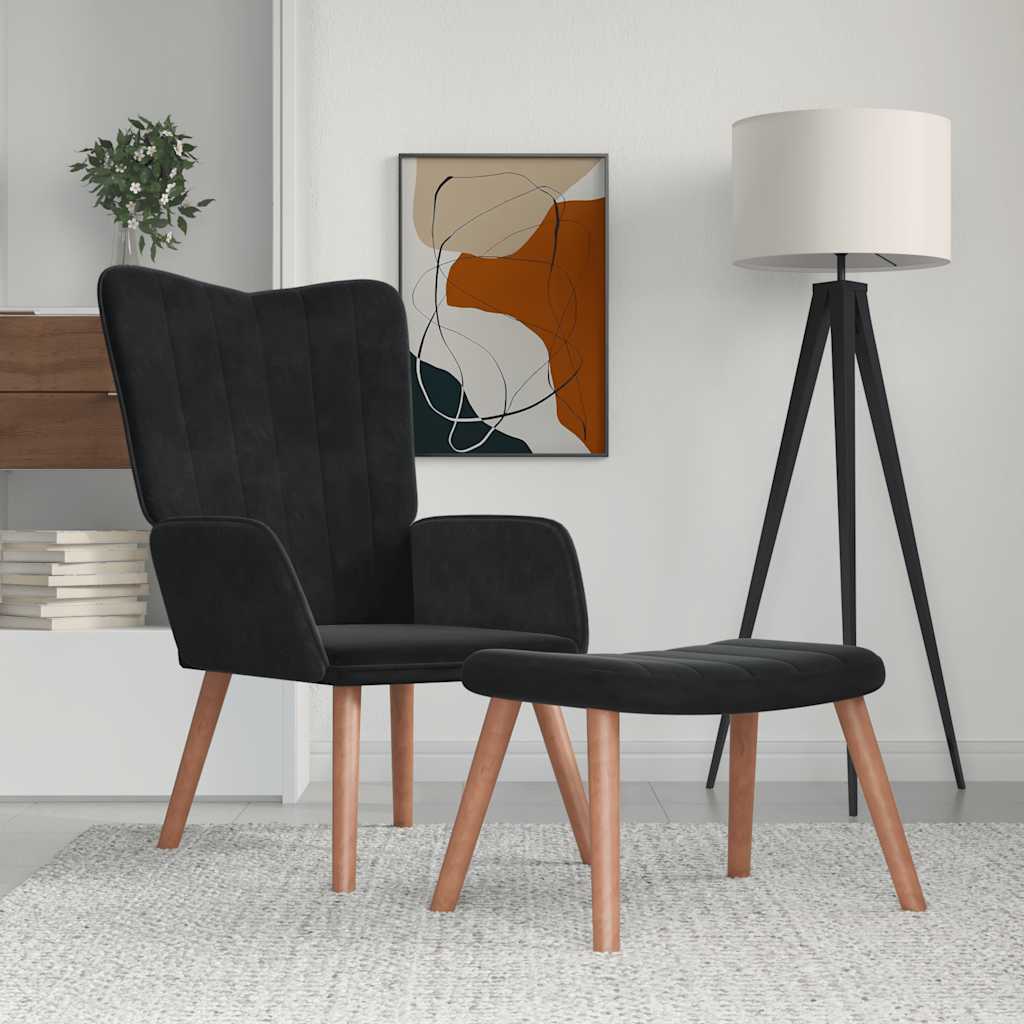 Relaxstoel Met Voetenbank Fluweel
