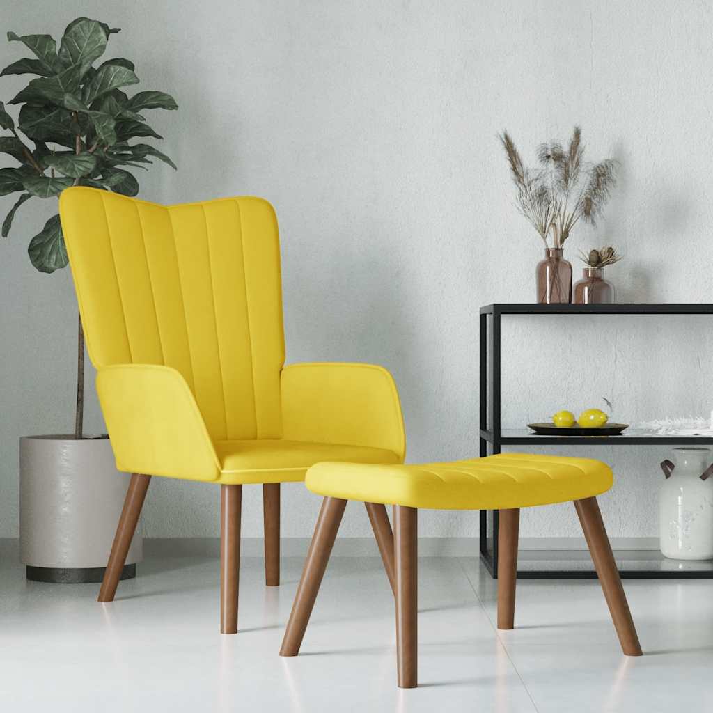 Relaxstoel Met Voetenbank Fluweel