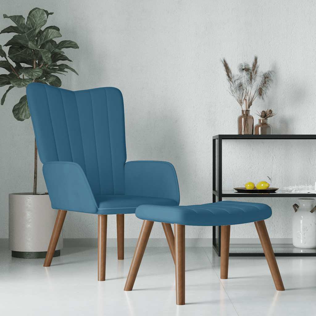 Relaxstoel Met Voetenbank Fluweel