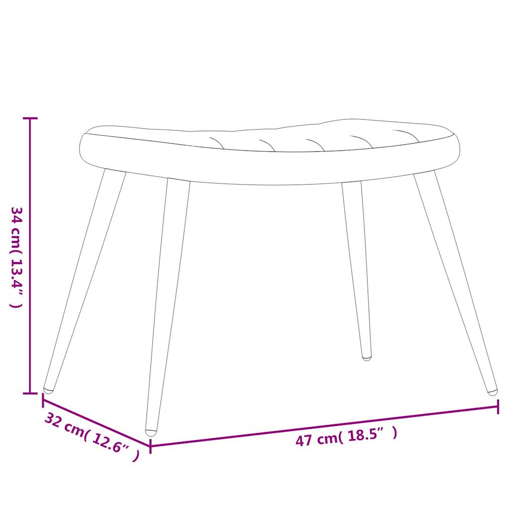 Relaxstoel Met Voetenbank Fluweel