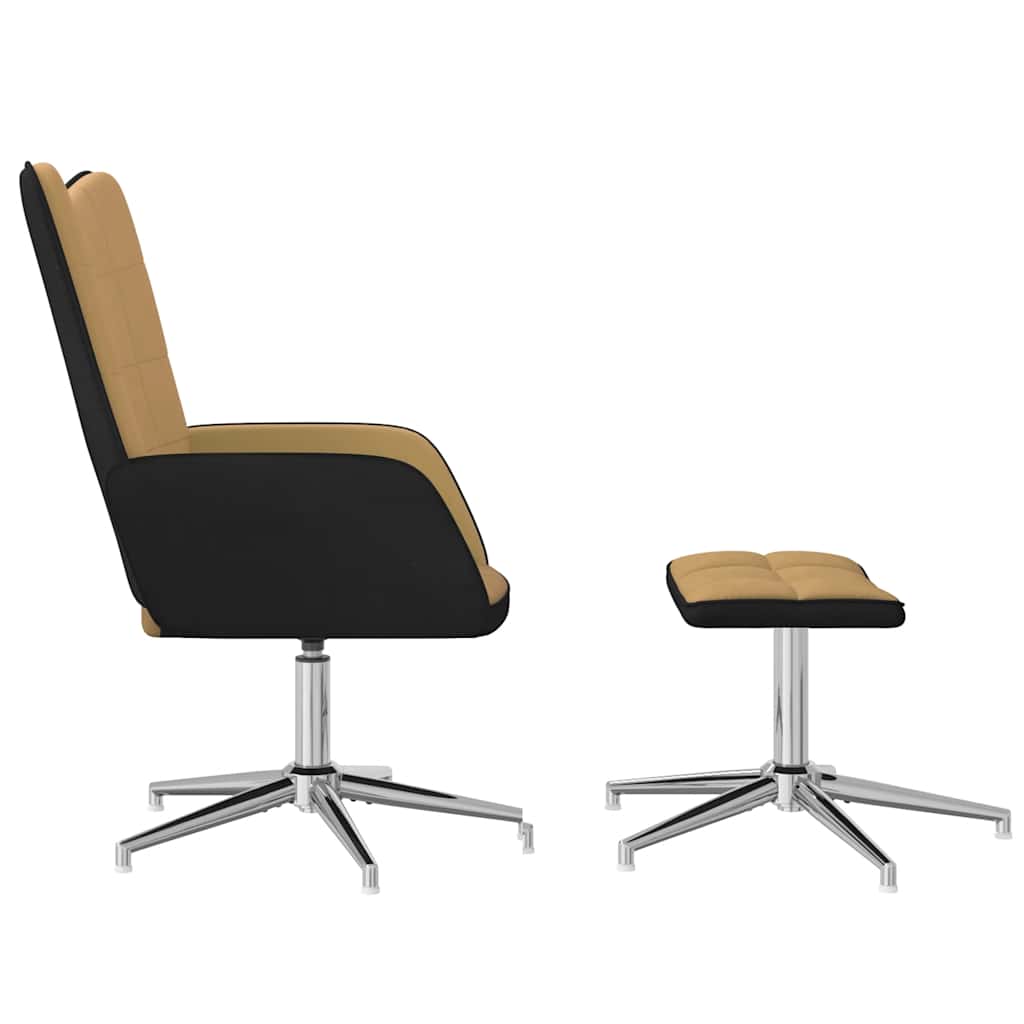 Relaxstoel Met Voetenbank Fluweel En Pvc