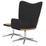 Relaxstoel Met Voetenbank Fluweel En Pvc