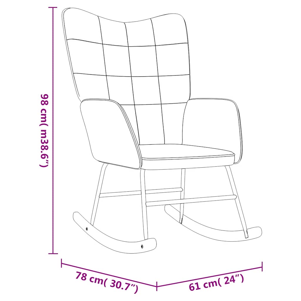 Schommelstoel Fluweel En Pvc