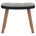 Schommelstoel Met Voetenbank Fluweel En Pvc