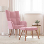 Relaxstoel Met Voetenbank Fluweel