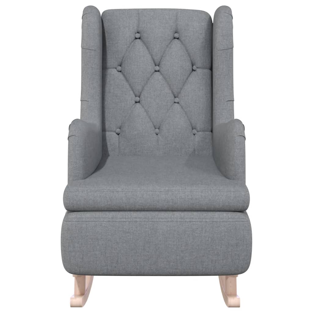 Fauteuil Met Massief Rubberwood Schommelpoten Stof
