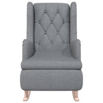Fauteuil Met Massief Rubberwood Schommelpoten Stof