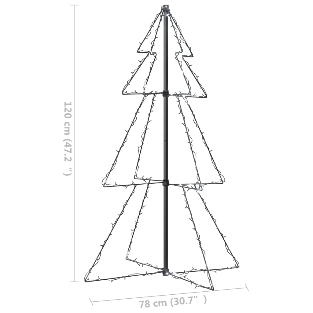 Kegelkerstboom 160 Led's Binnen En Buiten 78X120 Cm