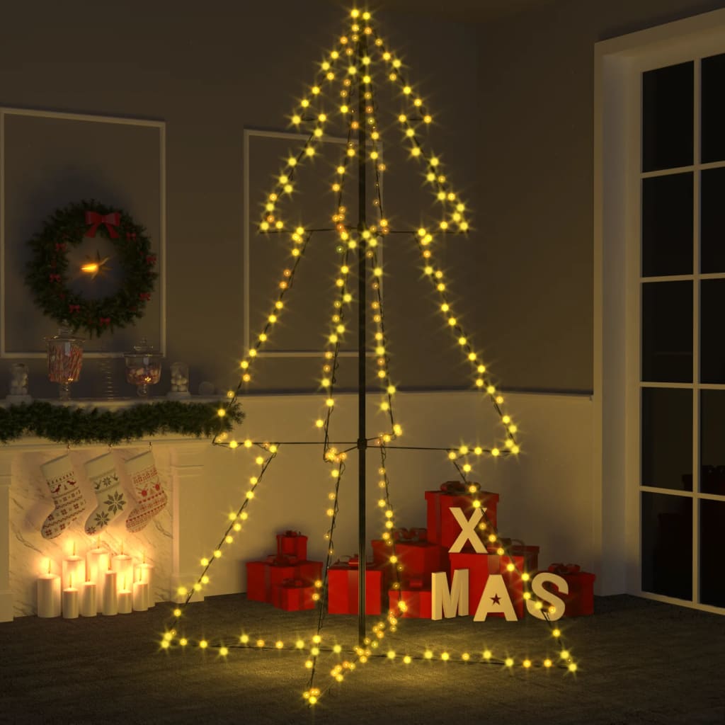 Kegelkerstboom 160 Led's Binnen En Buiten 78X120 Cm