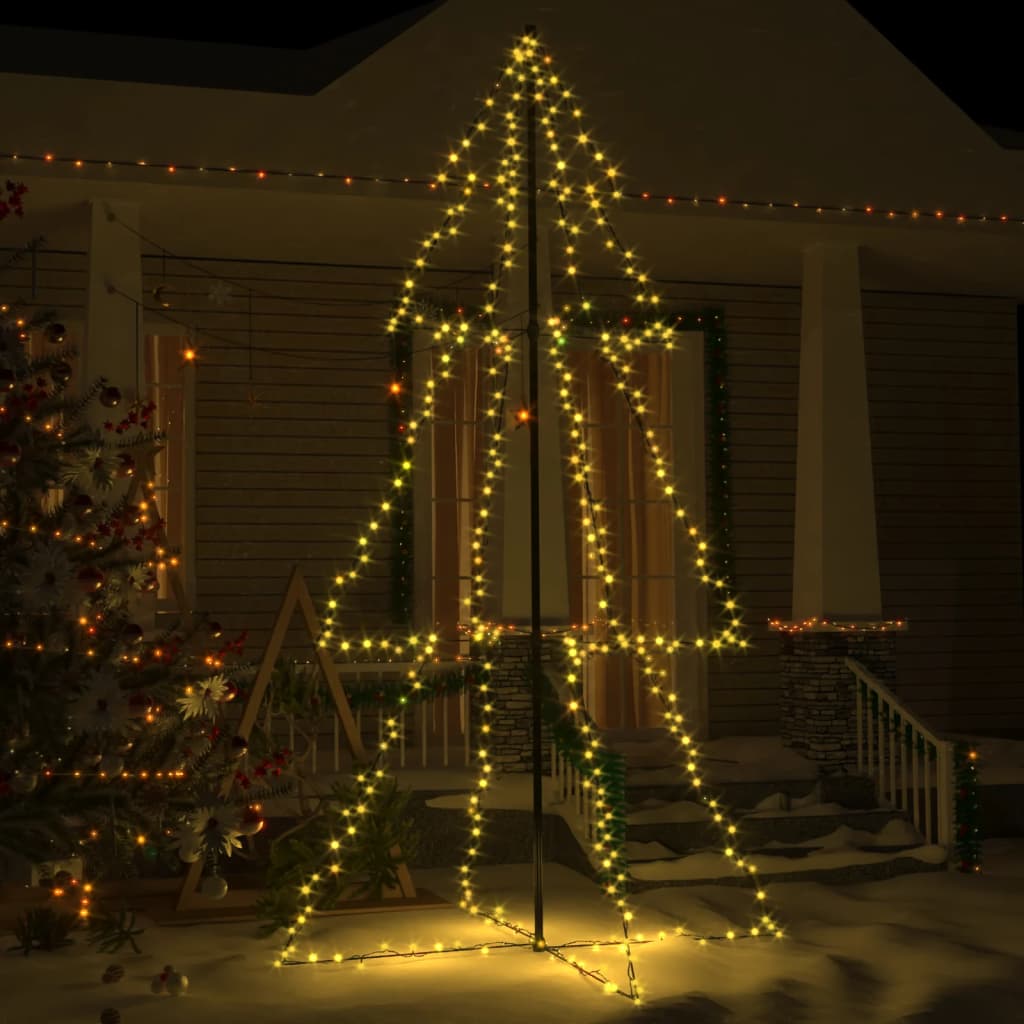 Kegelkerstboom 160 Led's Binnen En Buiten 78X120 Cm