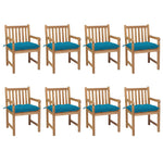 Tuinstoelen 4 St Met Antracietkleurige Kussens Massief Teakhout