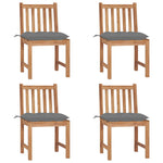 Tuinstoelen 4 St Met Kussens Massief Teakhout