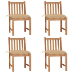 Tuinstoelen Met Kussens Massief Teakhout