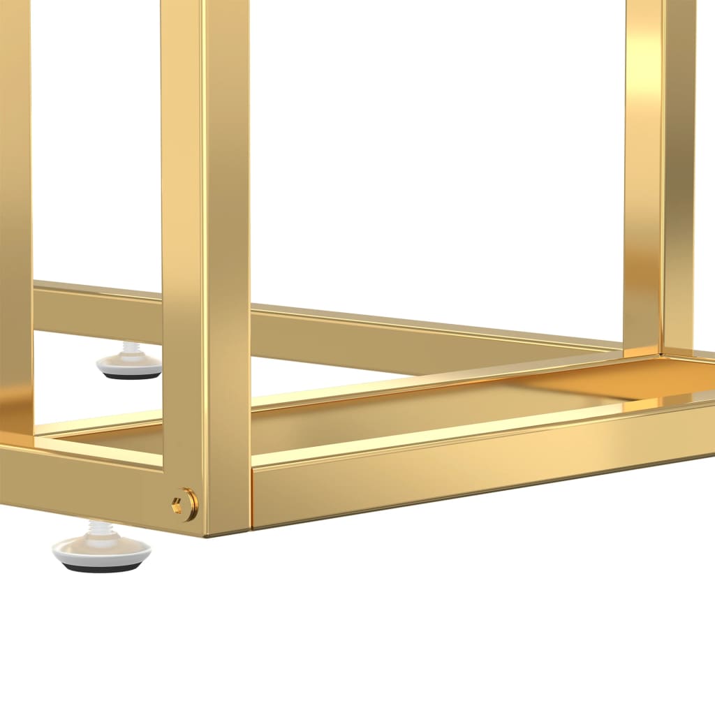 Computer Bijzettafel 50X35X65 Cm Gehard Glas