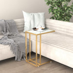 Computer Bijzettafel 50X35X65 Cm Gehard Glas