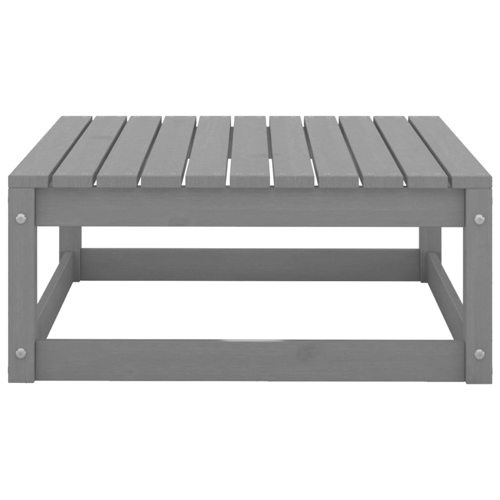 5-Delige Loungeset Massief Grenenhout Grijs